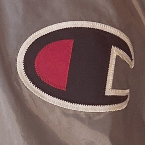 Champion SZ 2XL Lt. Gray Mens Logo Waterproof Bomber Jacket  Sporty Baseball - Picture 10 of 11